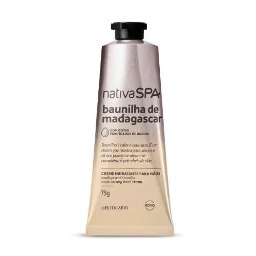 Creme de Mãos Nativa Spa Baunilha de Madagascar, 75g