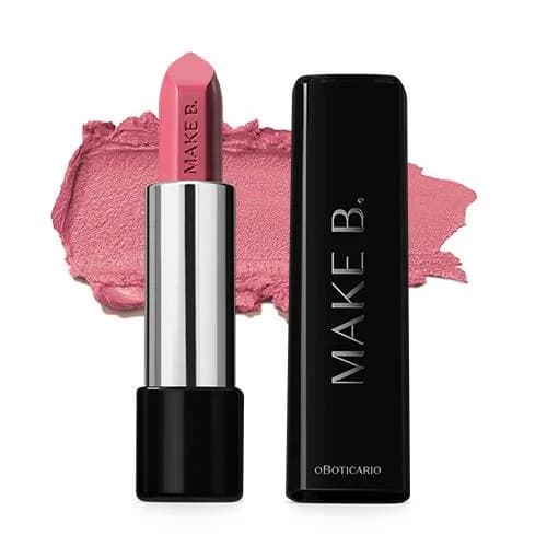 Batom Cremoso com Ácido Poliglutâmico Make B, Rosa Cashmere