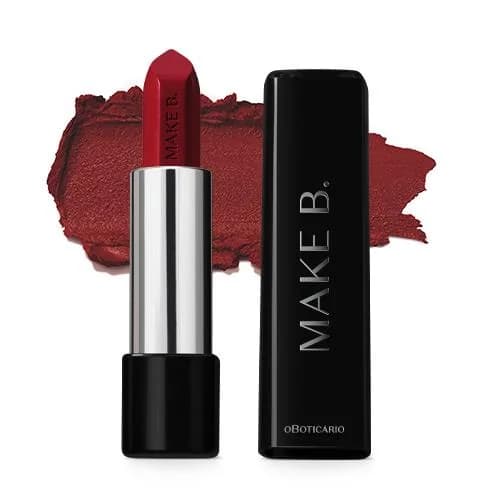 Refil Batom Cremoso com Ácido Poliglutâmico Make B, Revolution Red, 3,6g
